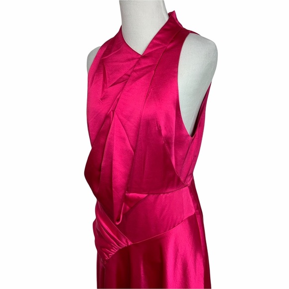 New With Tags Acler Palmera Dress Fuscia Pink Long Maxi Evening Dress Size 4 - Picture 3 of 10